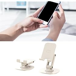 Escritorio Celular Soporte para Teléfono de Escritorio, Soporte Estable Plegable Duradero, Soporte para Teléfono Móvil para el Hogar (Blanco)