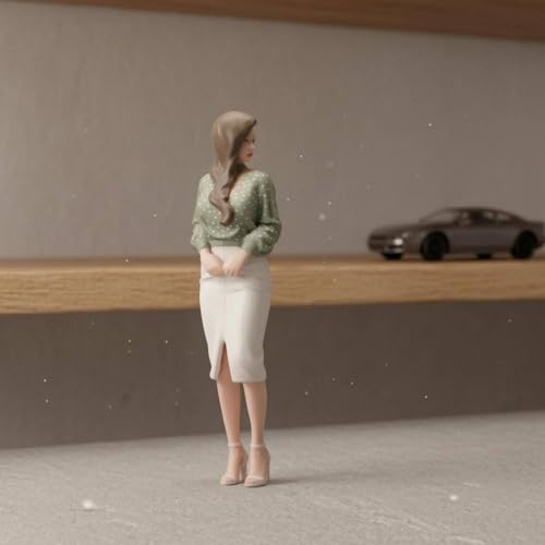 Miniature figurine résine personnage mode moderne femme statuette 1/18 - 5