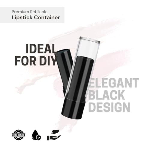 Image of 5ml Refillable Lipstick Tubes Pack of 10 - Empty Lip Balm Containers for DIY Lipstick, Kajal, Lip Gloss, Lip Care, Face & Eye Cosmetics - Travel-Friendly, Reusable Makeup Bottles (10)