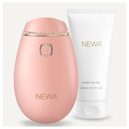 NEWA Wrinkle Reduction Device Skincare Tool for Facial Tightening. Boosts Collagen, Reduces Wrinkles. with 1 Gel Supply (Pink)