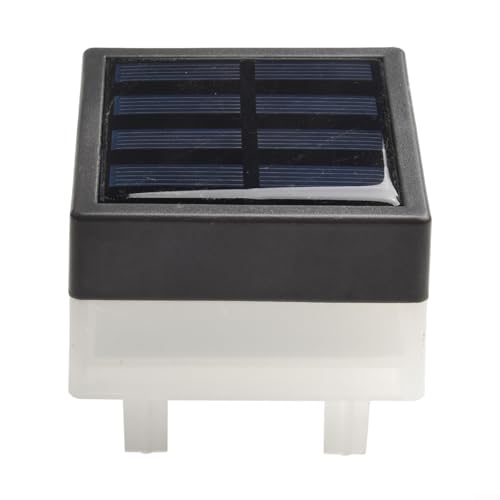 Gdfnmogo Square Solar Powered Outdoor Light, IP44 Waterproof for Garden Fence Pillar Lamp, 2.76x2.76in Post Cap Compatible with 7x7cm Aluminum PVC Pipe(B)