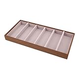 AKOOSY Bandeja Organizadora para Gafas de Sol y Joyas Madera con Compartimentos Separados para Almacenamiento y Exhibición Escritorio y Dormitorio
