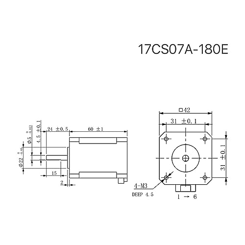Moteur pas à pas 60mm couple élevé 71Ncm pour robotique