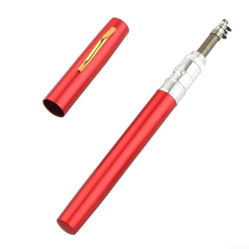 Lightweight Pen Style Fishing Rods, Telescopic Pocket for ULTRA short Rods (red)