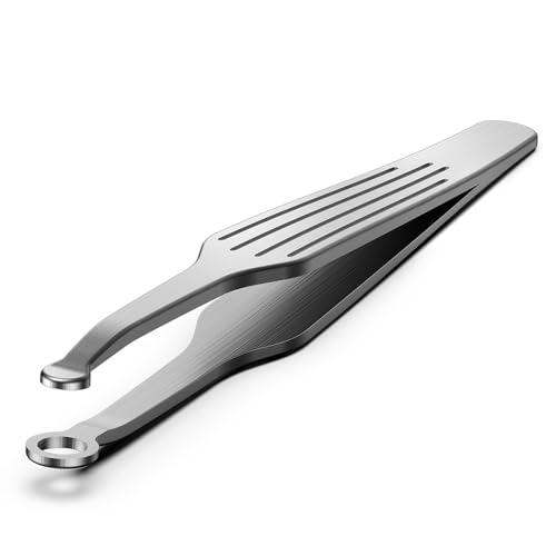 BEZOX Nose Hair Trimmer for Men & Women Stainless Steel Nasal Hair Cutter & Round-Tip Safe Manual Body Trimmers for Men Portable Facial Hair Remover - Silver