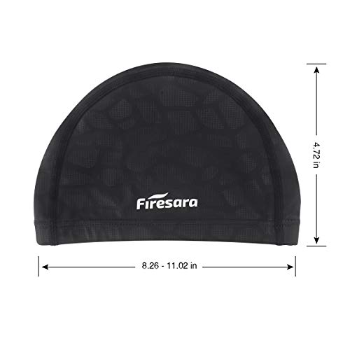 Firesara Fabric Swim Cap, High Elasticity Swimming Cap Keeps Hair Clean Breathable Fit Both Long Hair Short Hair, Swim Caps Woman Girls Men Kids One Size Hat #TOP5