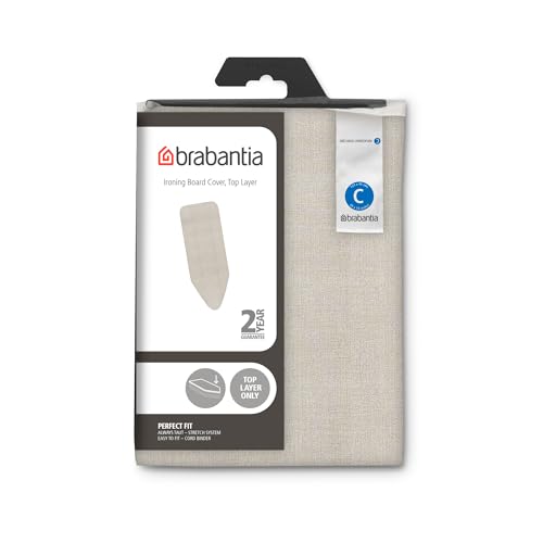 Brabantia Bügelbrettbezug C 124 x 45 cm – Denim Grey | Oberschicht 100% Baumwolle, 2 mm Schaumstoffpolsterung… – Ansicht 3