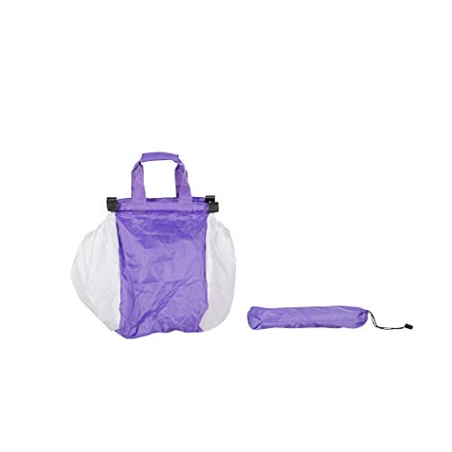 Handy Sandy 3 Pc Reusable Grocery Cart Bags, Metal Shopping Tote Bags, Durable, Washable, Lightweight Grocery Organizer (Purple) #TOP2
