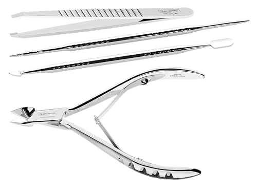 Juego para cutículas y pinza Tramontina de acero inoxidable 4 piezas