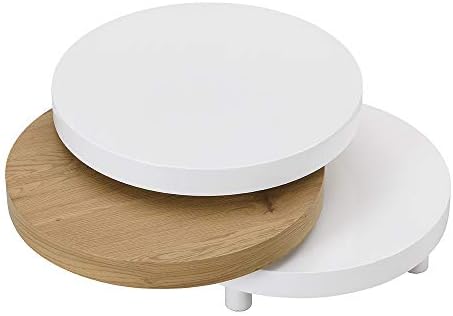 Cherry Tree Furniture Gomboc 3-Layer High Gloss Rotating Coffee Table