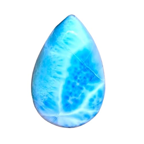 Larimar cabochon poire 32x20mm pour création de bijoux de lithothérapie unique