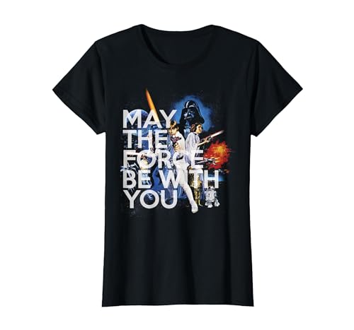 Star Wars May The Force Be With You T-Shirt, Women, Black, X-Large