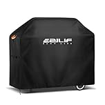 Ezilif Waterproof Barbecue Covers-165x70x125 cm, Oxford Heavy Duty Large BBQ Cover with Reflective Strips, Rip-Proof, UV & Waterproof Outdoor Gas Barbecue Cover for Weber, Brinkmann, Char Broil