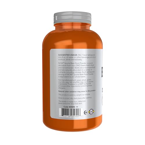 Image of NOW Foods Sports Nutrition, Beet Root Powder, Super Food With Naturally Occurring Nitrates, 12-Ounce