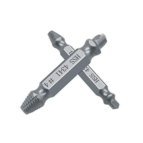 HELYZQ 6 peças/conjunto de brocas de extrator de parafusos HSS quebrados danificados, remoção fácil