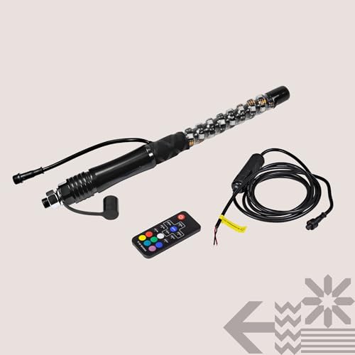 True Mods 1ft Spiral RGB LED Whip Light for UTV ATV [RF Wireless Remote] Off Road Waterproof LED Lighted Whip CB Antenna Pole Stick for RZR Can-Am Polaris SxS 4x4 Quad Dune Buggy 4 Wheeler Accessories by ONLINE LED STORE - Image 9