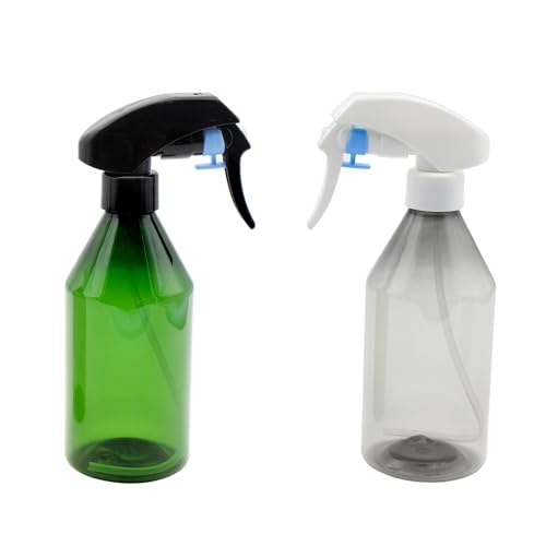 KENSHIRE 300ml 10.5oz empty spray bottles refillable reusable plastic water spray bottle with trigger sprayer for plant misting atomizer gardening hair salon bathroom kitchen organic cleaning 2 Pack