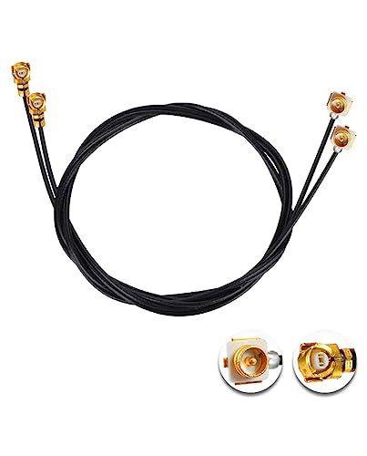 Vecys 2PCS U.F.L1 Male to U.F.L1 Female Cable 20" /50CM U.F.L1 1.37mm Low-Loss Extension Cable, Copper