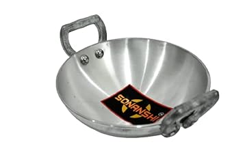 Sonanshi Aluminium Small Kadhai for Tadka/Frying Kadhai (7.5 Inch Diameter)