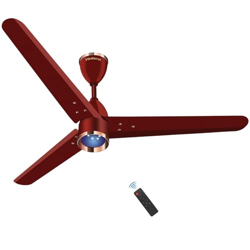 Image of Blueberry's LEE 35-Watts 400-mm BLDC Pedestal Staing Fan,7-Speed Remote with Oscillation,Timer, Sleep,Ideal for Home & Office 2-Year Warranty (Midnight Black) (Creamy)