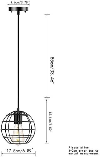 Aplique de pared E27 retro de hierro negro y lámpara industrial para bar 5
