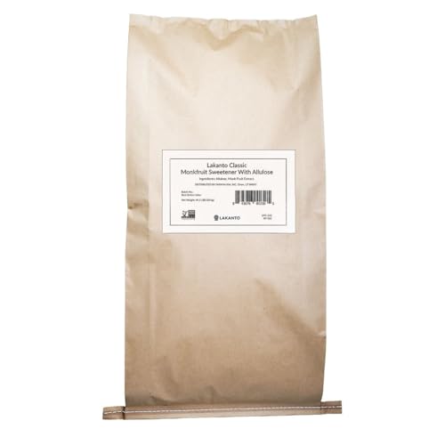 Lakanto Bulk Monk Fruit Sweetener with Allulose, Classic White, 20 kg