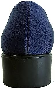 Fuzzy Indie (6953) Women's Wide Width Classic Slip On Shoes Navy 7 | Image 3