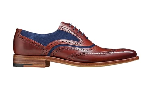 Image of BARKER McClean Men's Handmade Leather Oxford Dress Shoes - Goodyear Welted, Full Leather Sole, Premium Calf Leather - Formal & Business Wear