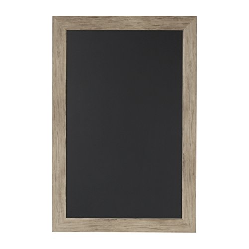 DesignOvation Beatrice Framed Magnetic Chalkboard, 18x27, Rustic Brown