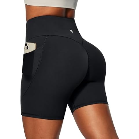 Heathyoga 6" Butt Lifting Biker Shorts with Pockets Cover