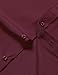 JEMITOP Men's Stretch Regular Fit Long Sleeve Dress Shirts Formal Wedding Prom Business Casual Button Down Up Shirts with Pocket Burgundy L
