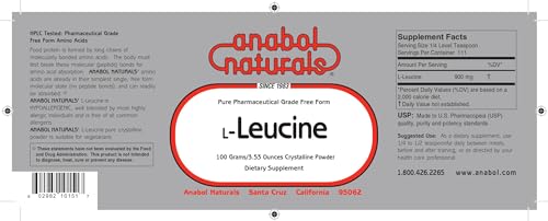 Anabol Naturals L-Leucine Free Form Powder