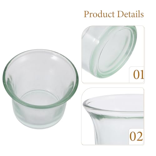 Evite plasticos rotos con vasos para comederos de aves de vidrio resistente KICHOUSE 4