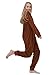 Pijama Animal Entero Unisex para Adultos con Capucha Cosplay Pyjamas Brown Oso...
