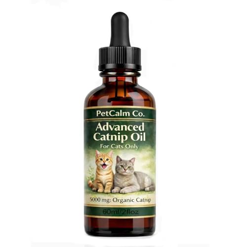 SMILEFITPRO PetCalm Co. Catnip Oil Daily Wellness for Cats (60 Ml / 2 Fl Oz)