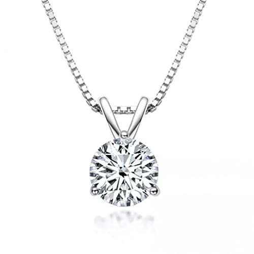 Pendentif moissanite 1 carat et collier de mariée en argent pour un éclat sans compromis