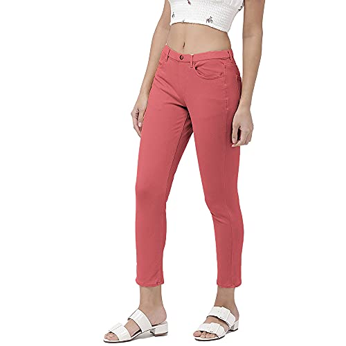Image of GO COLORS Soft Cotton Blend Printed Jeggings Ankle Length for Women| Breathable, Mid Rise