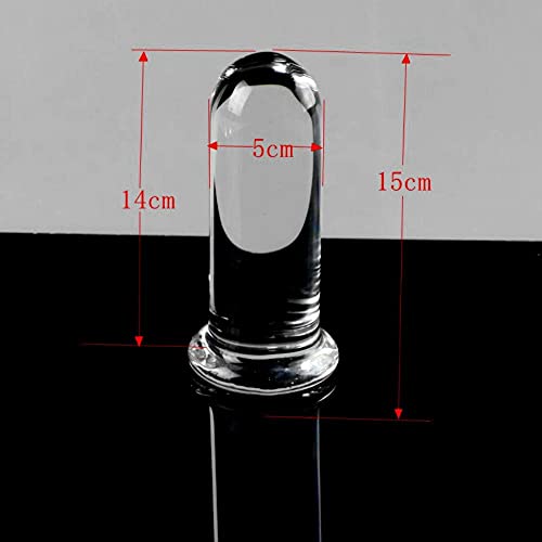 クリスタルアナルプラグ ガラス 巨大ディルド 透明アナルディルド スティミュレーターガラス あなるプラグ 男女兼用 一個 (6cm) - 画像3