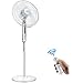 ZHIYANGJI Turbina Muto Muto Ventilatore Verticale Ventilatore Telecomando con Telecomando, Ventilatore da Pavimento, utilizzato in Camera da Letto e Home Office, Bianco