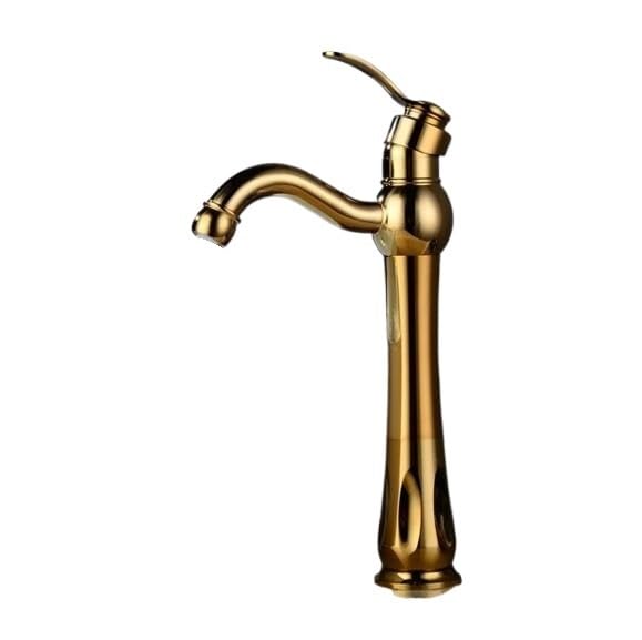 Robinet de lavabo haut vintage en laiton pour éviter éclaboussures