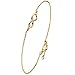 Produktbild JOBO Damen Armband Unendlichkeit 375 Gold Gelbgold bicolor 7 Zirkonia 19,5 cm Goldarmband