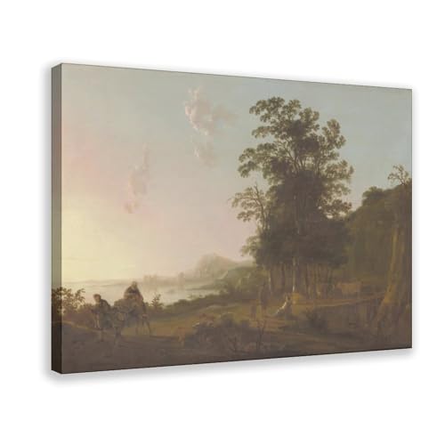 Affiche Toile Aelbert Cuyp Paysage Vol en Égypte Cadre Suspendu 20x30 cm
