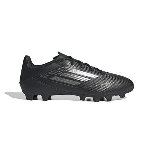 Adidas Unisex-Adult F50 Club Flexible Ground, Black/Iron Metallic/Gold Metallic, 12