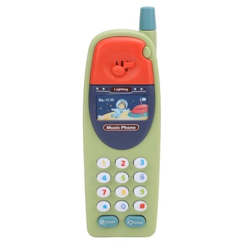 Image of FunBlast Cartoon Musical Mobile Phone for Kids, Mobile with Light & Sound Toys for Babies | Educational Toys for Kids 3+ Years /Boys /Girls-1 Unit (Green-D)