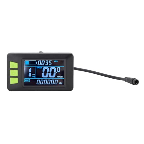 Electric Bike LCD Panel Screen, Large Screen Bicycle Speedometer Bike Computer USB interface Suitable for Bicycles and Scooters