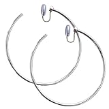 Pendientes de aro de plata para mujer, aros circulares grandes de 6 cm con poste de plata 925, diseño ligero y elegante, ajuste ajustable para el uso diario