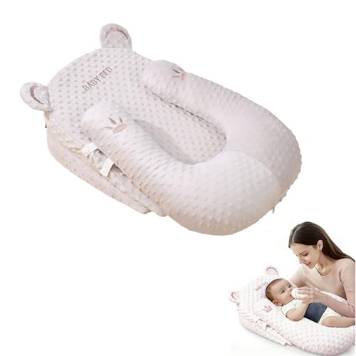 Mhwgo Coussin d'allaitement pour bébé, Coussin de Grossesse et Allaitement, Coussin de Soutien pour bébé, Coussin d'allaitement Anti-Reflux, réglable en U...