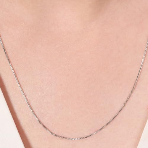 Image of ZAVYA 925 Sterling Silver Designer Sleek Rhodium Plated Adjustable Chain Necklace | Gift for Women & Girls | With Certificate of Authenticity & 925 Hallmark