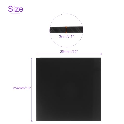 Image of DMiotech 10 x 10 x 0.1 Inch Plastic UHMW Sheets, Ultra High Molecular Weight Polyethylene, Opaque Black Polyethylene Board for Automotive, Chemical, Manufacturing, DIY Home Kitchen