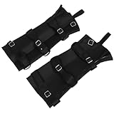 Estilo sin esfuerzo: las cubiertas de zapatos de disfraz de pirata tienen correas que hacen que las cubiertas de botas de calzado de festival y las cubiertas de botas de pirata se coloquen o quiten rápidamente para cambios durante halloween o espectáculos, polainas medievales, cubiertas de botas de pirata